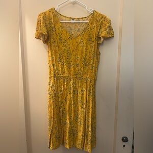 Old Navy Yellow Flutter Sleeve Sundress
